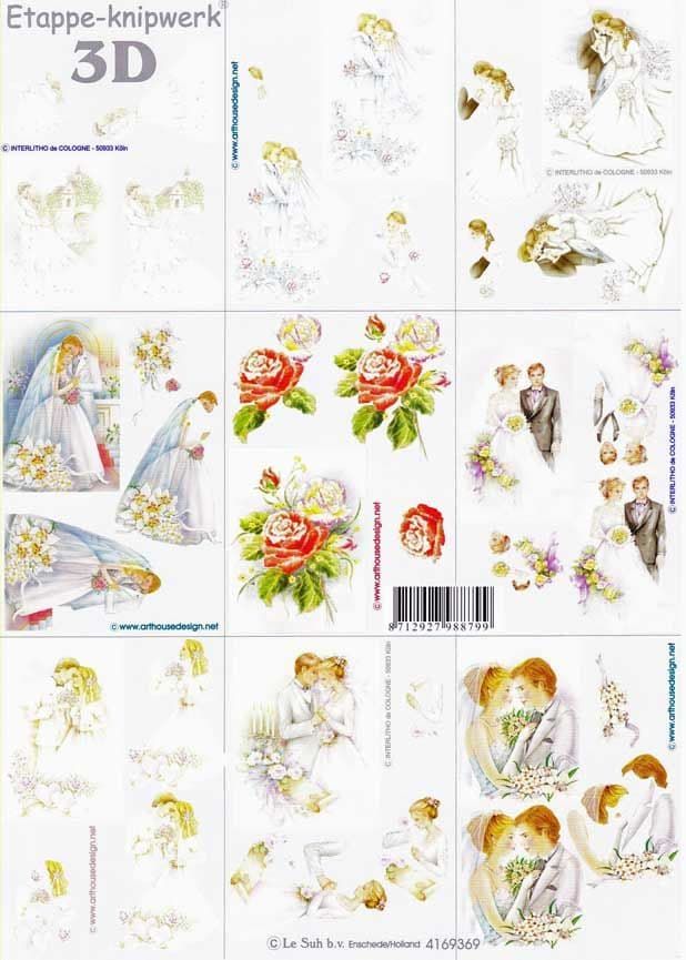 Mini Wedding Designs 3d Decoupage Sheet