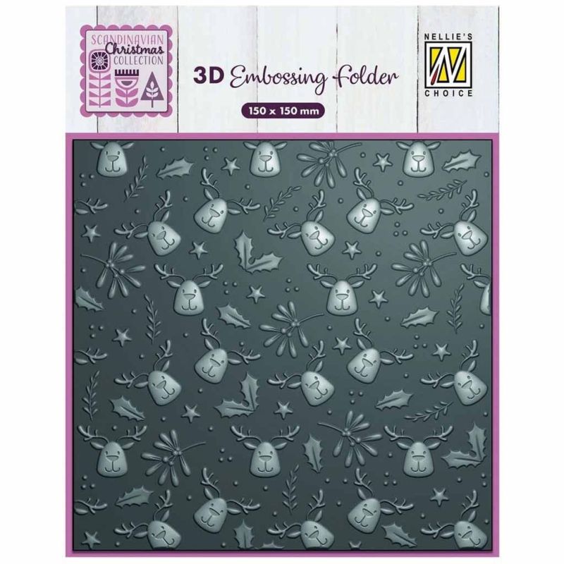 Moose 3d Embossing Folder by Nellie's Choice for Paper Crafts