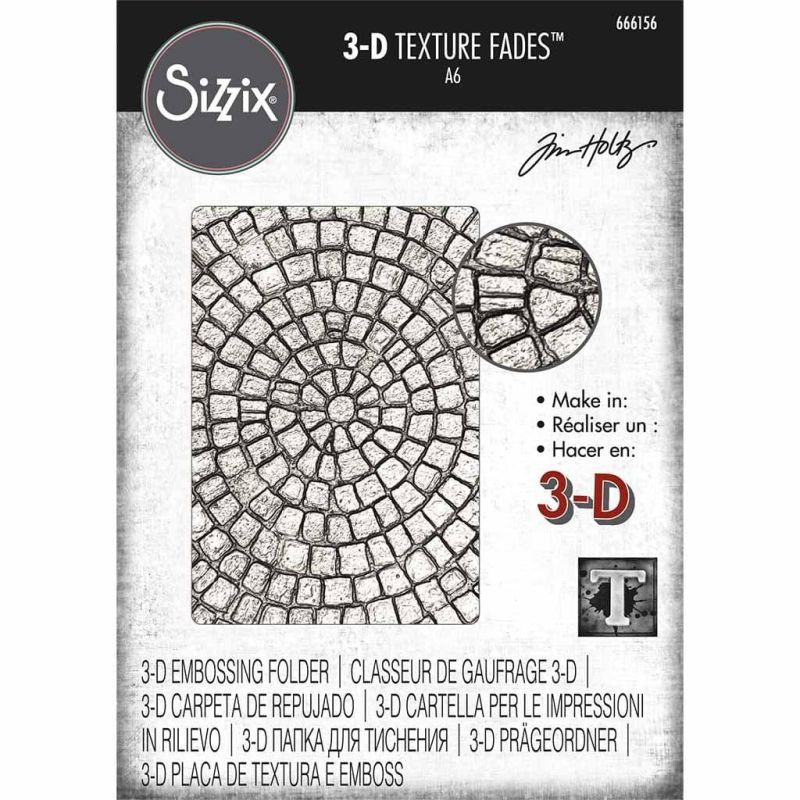 Mosaic 3d Texture Fades Tim Holtz Embossing Folder for Paper Crafts