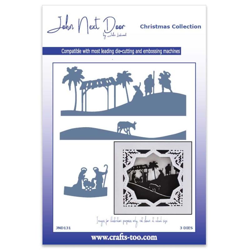 Nativity Scenes 3 Metal Paper Craft Dies by John Next Door