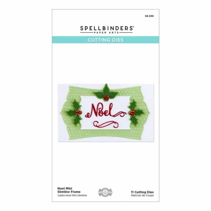 Noel Mini Slimline Frame 11 Metal Craft Dies by Spellbinders