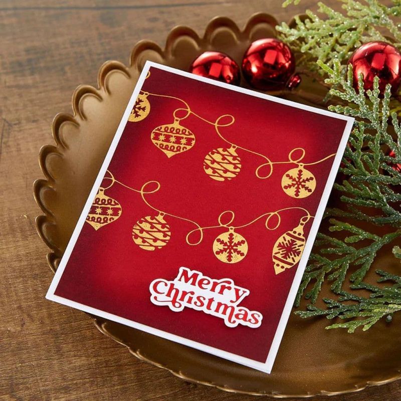 Ornament Bauble String Spellbinders Hot Foil Plate & Dies for Paper Craft