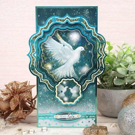 Peace On Earth Luxury Topper Paper Craft Set for Greeting Cards