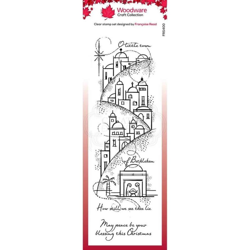 Peaceful Night Christmas Nativity Clear Rubber Stamp by Francoise Read