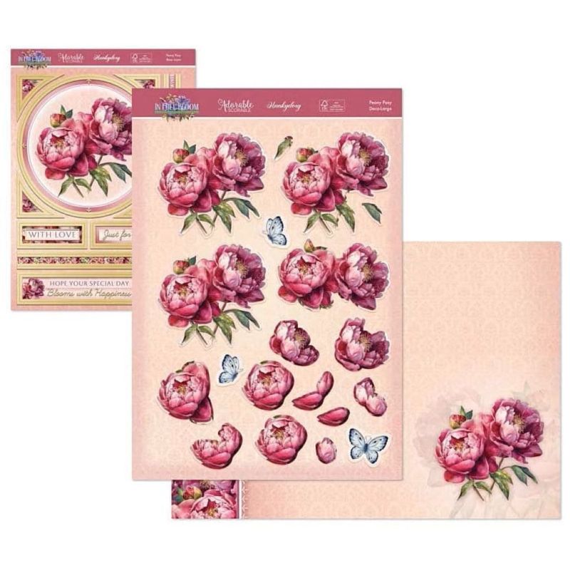 Peony Posy In Full Bloom Deco-Large Die Cut 3d Decoupage