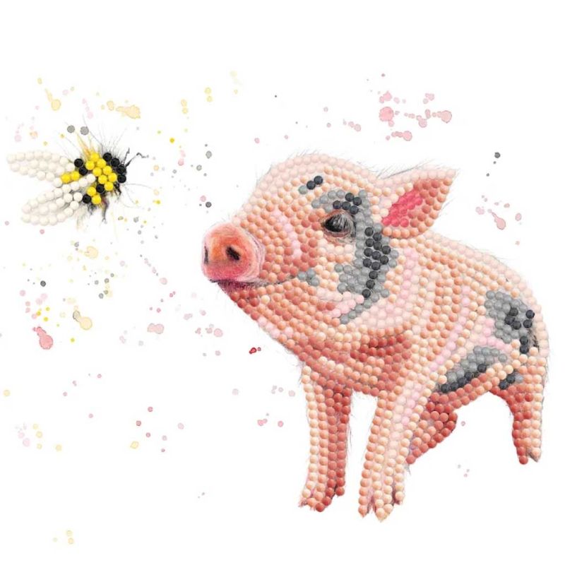 Button & Bumble Pig Sparkle Art Paper Craft Card Kit by Bree Merryn