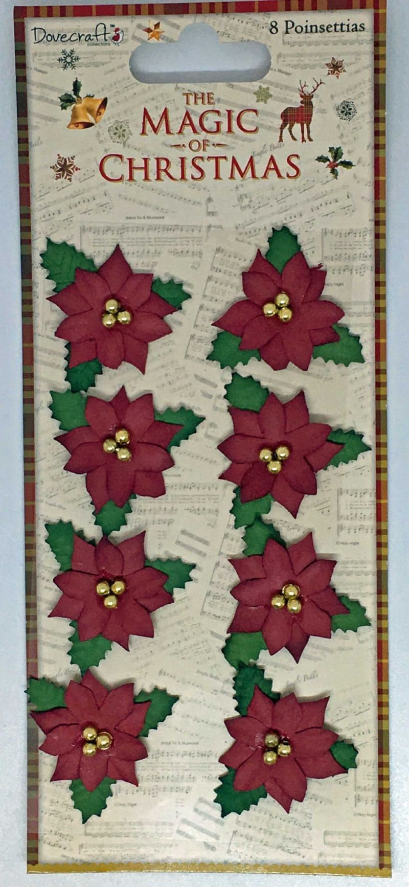 Poinsettia Flowers from The Magic of Christmas Range by Dovecraft