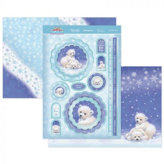 Polar Bear Hugs Luxury Topper Paper Craft Set for Greeting Cards