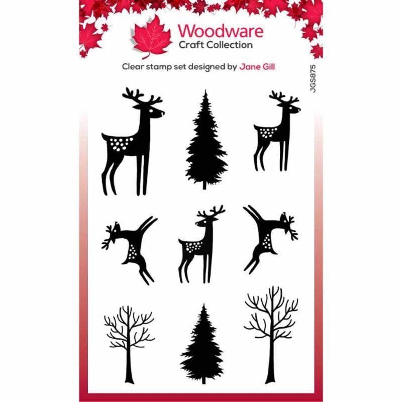 Reindeer Fillers Paintable Baubles Clear Rubber Stamps by Jane Gill for Paper Crafts