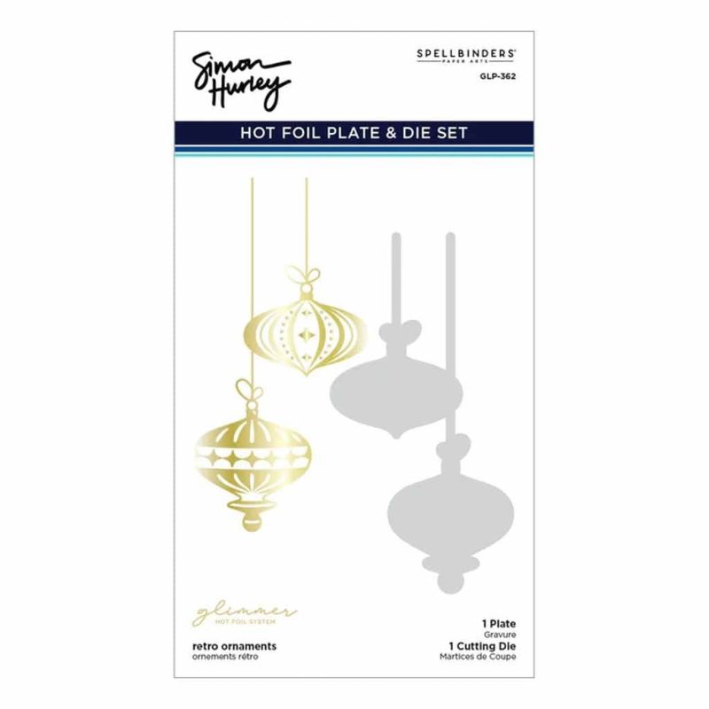 Retro Ornaments Spellbinders Hot Foil Plate & Dies for Paper Craft