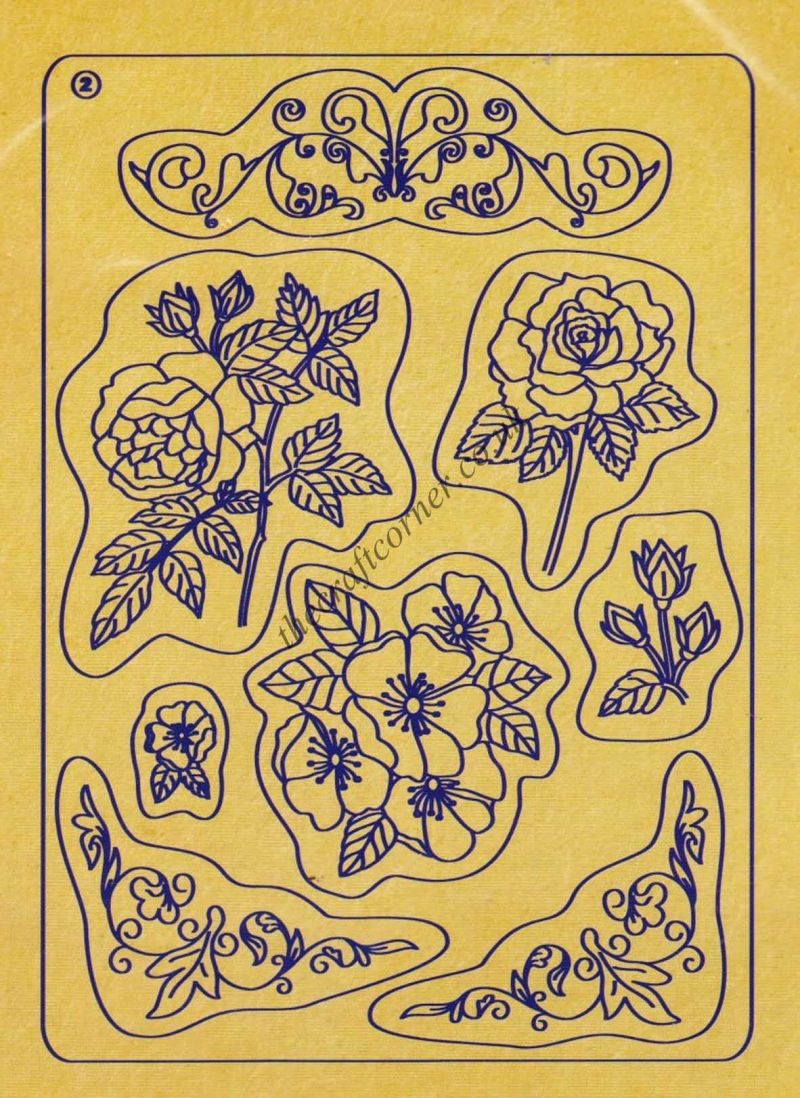 Roses & Flowers 8 Clear Unmounted Paper Craft Rubber Stamps