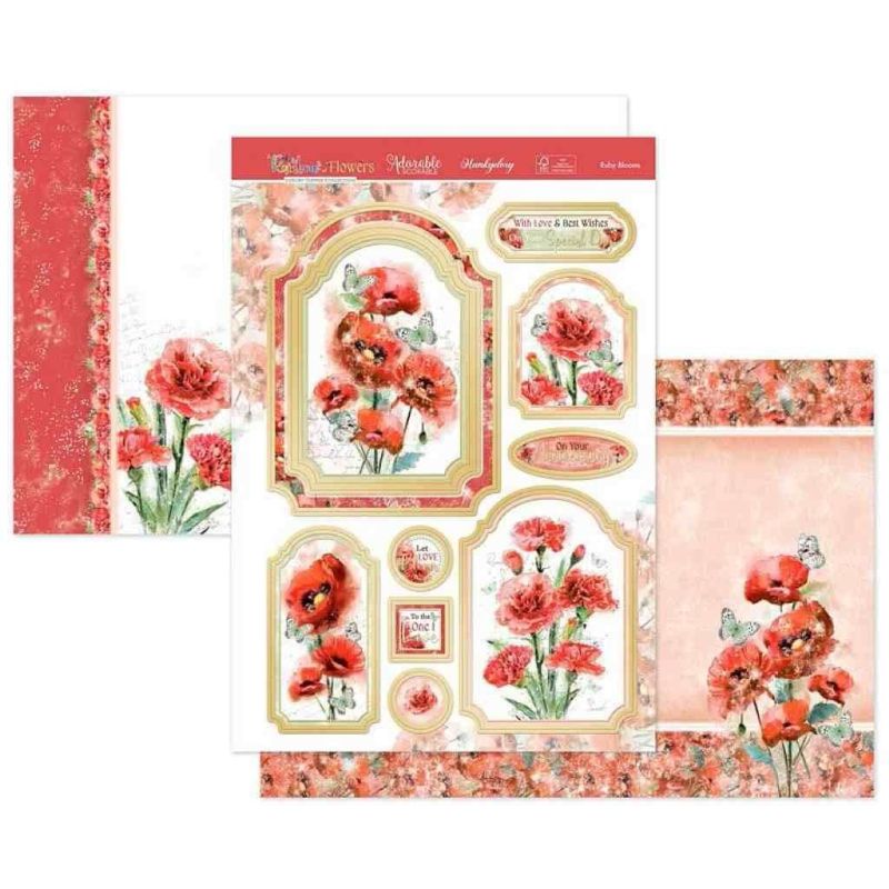 Ruby Blooms Die Cut Luxury Topper Set For Paper Craft