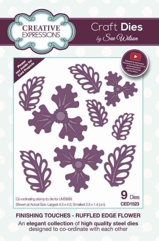 Ruffled Edge Flower Craft Dies by Sue Wilson Ideal For Cardmaking