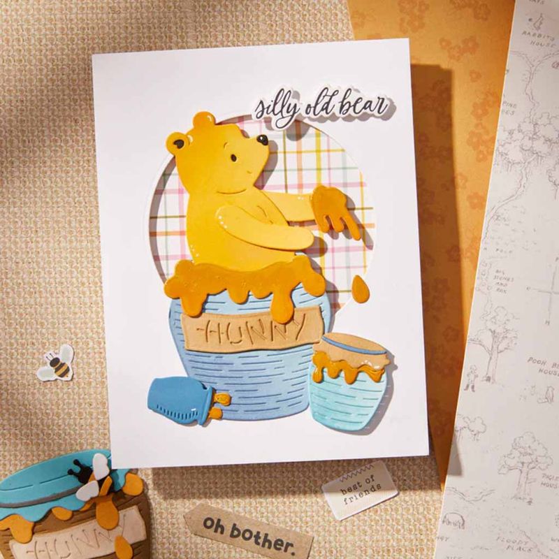 Pooh's Honey Pot Paper Craft Cutting Dies Winnie The Pooh Range by Spellbinders