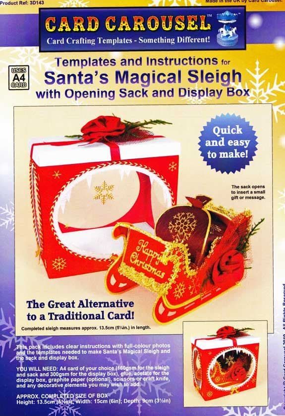 Santa's Magical Sleigh Gift Box Template From Card Carousel