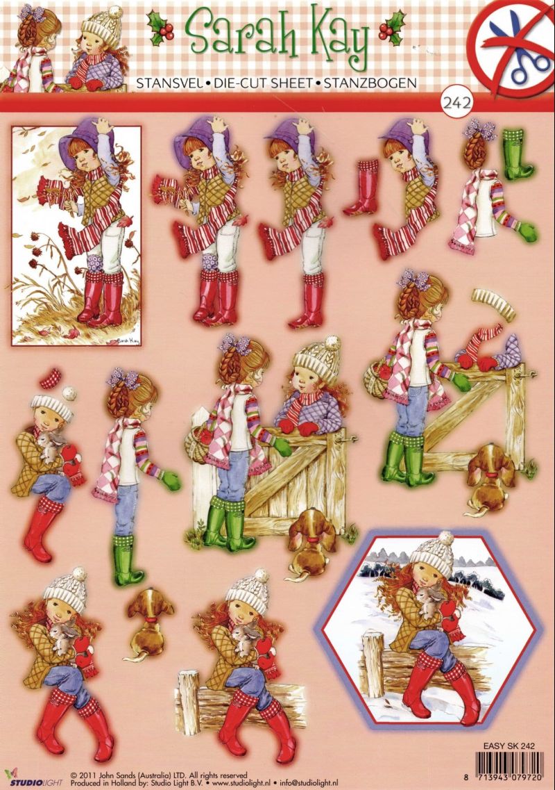 Sarah Kay Autumn Fun Die Cut 3d Decoupage Sheet From Studio Light #242