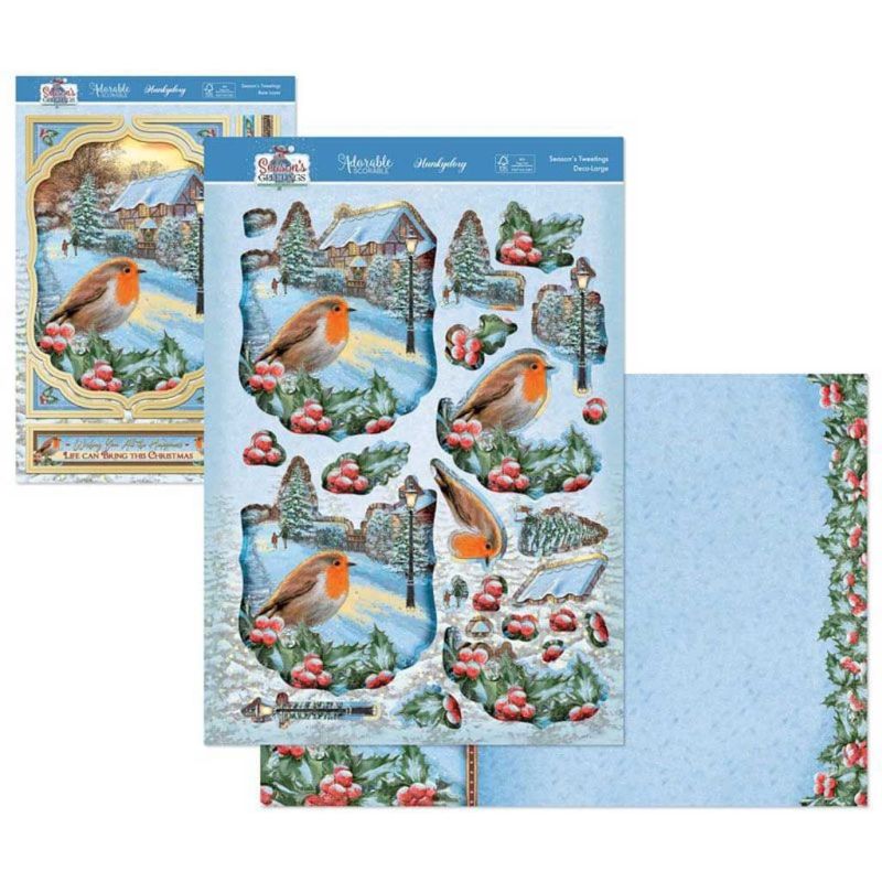 Season's Tweetings Robin Die Cut 3d Decoupage Deco-Large Set