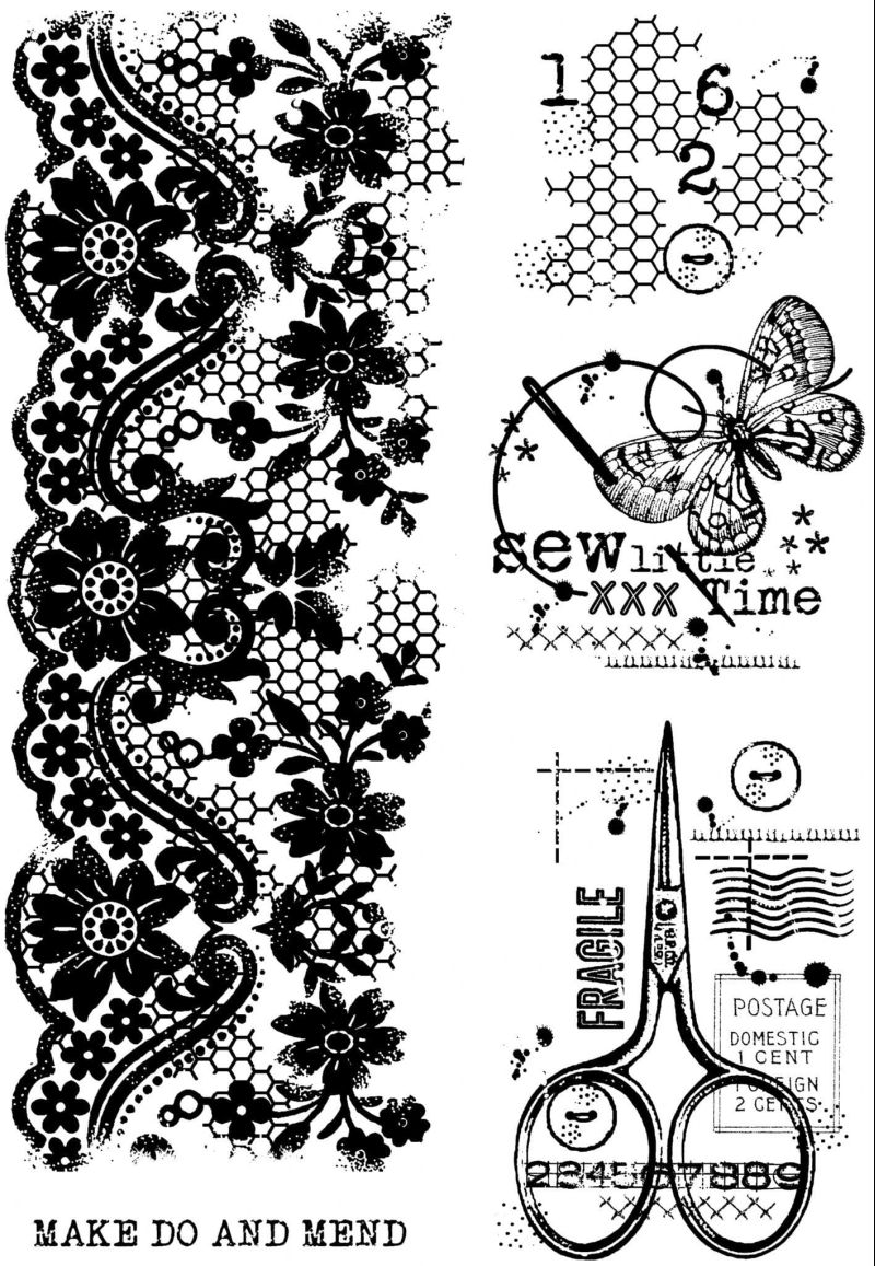 Sew Little Time Francoise Read Clear Rubber Stamp for Paper Crafts