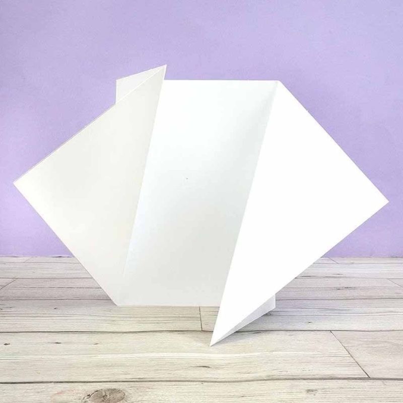 Side Twist Gatefold Luxury Shaped Card Blank & Envelope - 5 Pack