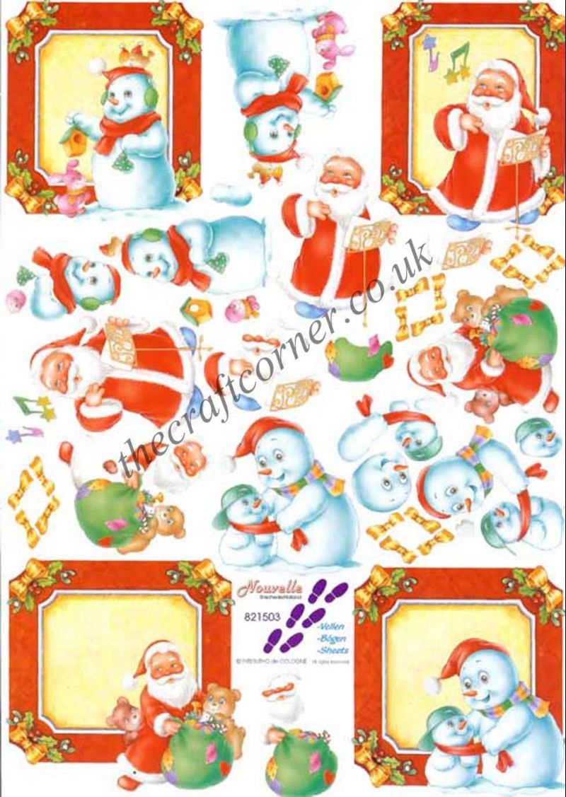 Singing Santa 3d Decoupage Sheet from Le Suh