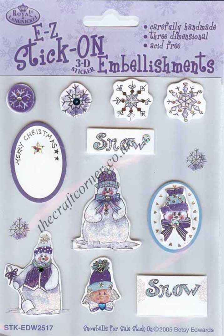 Snowballs For Sale Christmas Snowmen 3d Sticker Embellishment