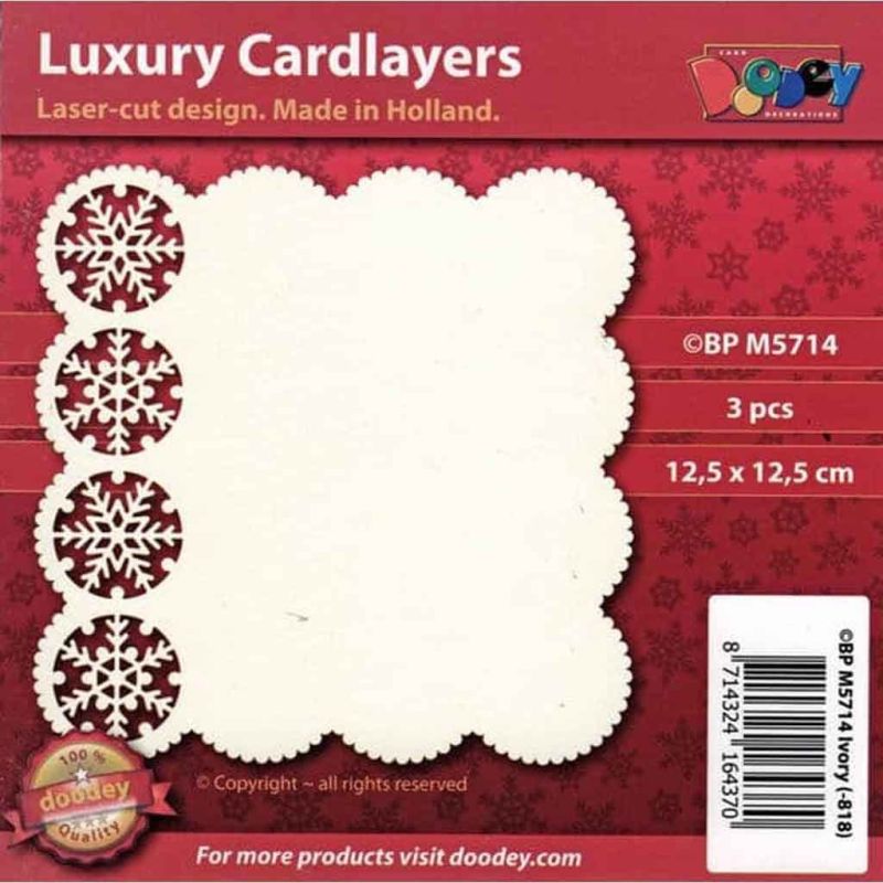 Snowflake Border Paper Craft Luxury Card Layer Embellishment