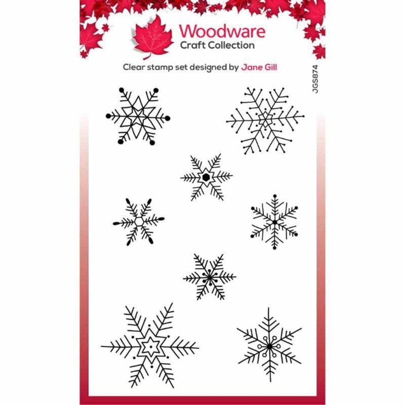 Snowflakes Paintable Baubles Clear Rubber Stamps by Jane Gill for Paper Crafts