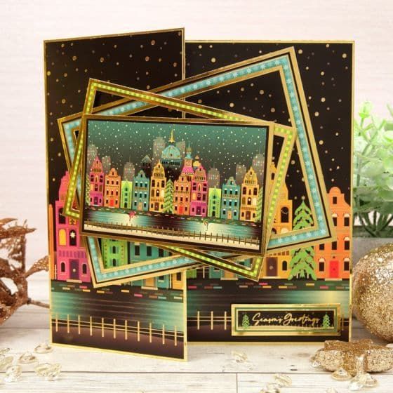 Snowing in the City Luxury Topper Paper Craft Set for Greeting Cards