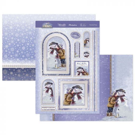 Snowman Kisses Luxury Topper Paper Craft Set for Greeting Cards