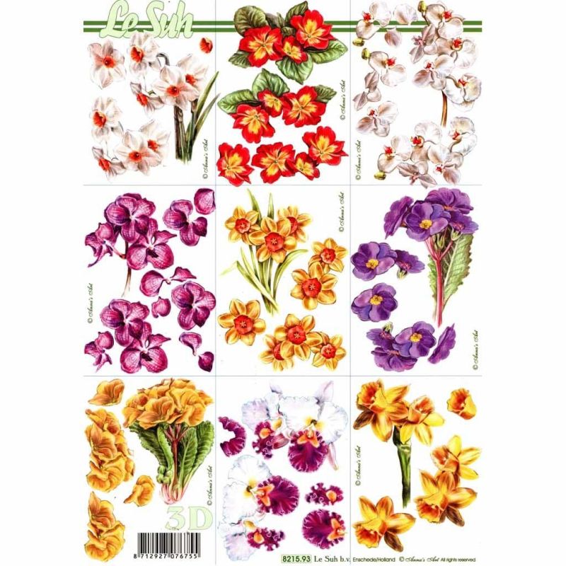 Spring Flower Paper Craft 3d Decoupage Sheet