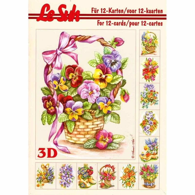 Spring Flowers A5 3D Decoupage Craft Book from Le Suh