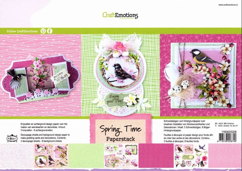 Spring Time Paperstack by CraftEmotions - Cutting Required.