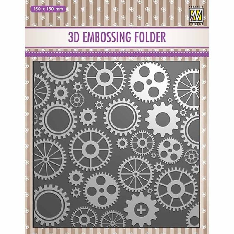 Steampunk Cogwheels 3d Embossing Folder For Paper Craft