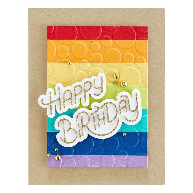 Stylized Happy Birthday 4 Metal Craft Dies by Spellbinders