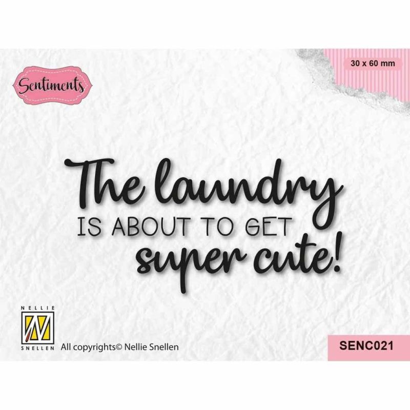 Super Cute Laundry Clear Unmounted Rubber Stamp for Paper Crafts