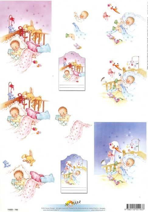 Sweet Dreams Baby 3d Decoupage Craft Sheet