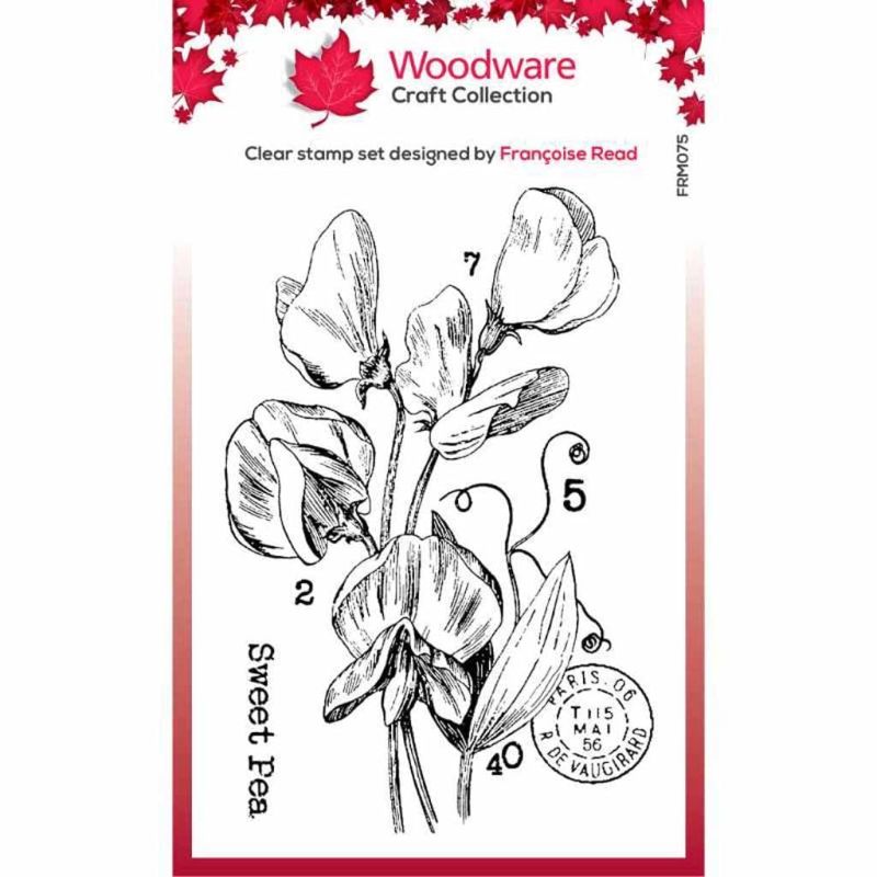 Sweet Pea Clear Rubber Stamp by Francoise Read