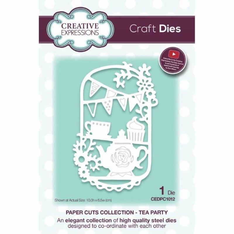 Tea Party Paper Cuts Metal Die for Paper Crafts & Cardmaking