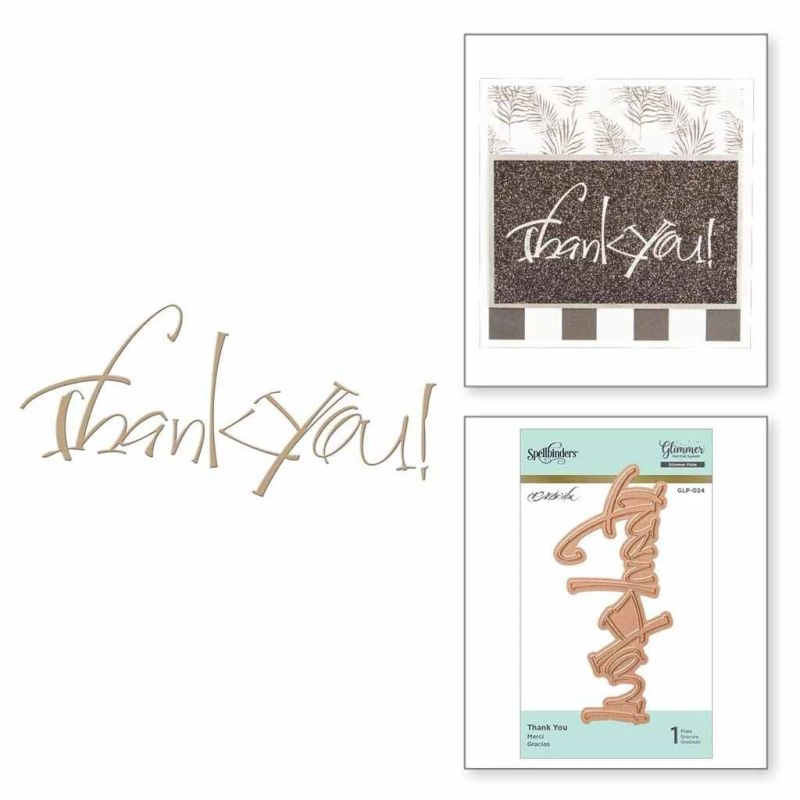 Thank You Glimmer Essential Hot Foil Plate by Spellbinders