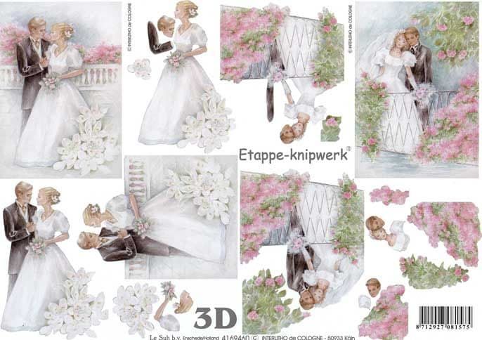 The Perfect Couple Wedding 3d Decoupage Craft Sheet