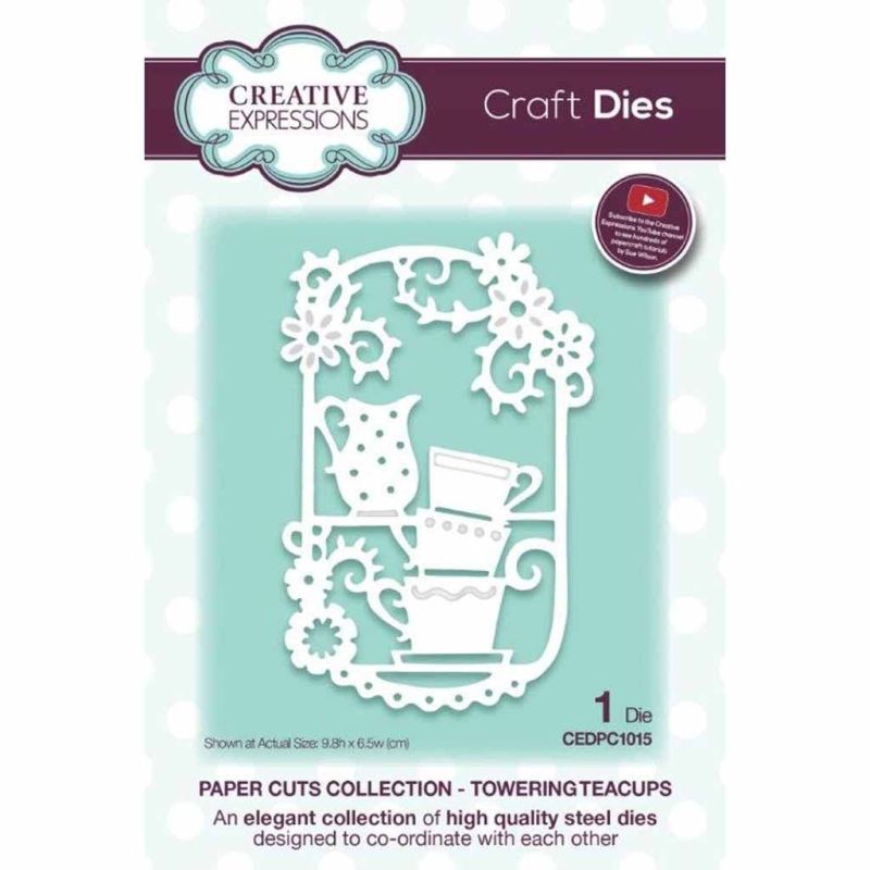 Towering Teacups Paper Cuts Metal Die for Paper Crafts & Cardmaking