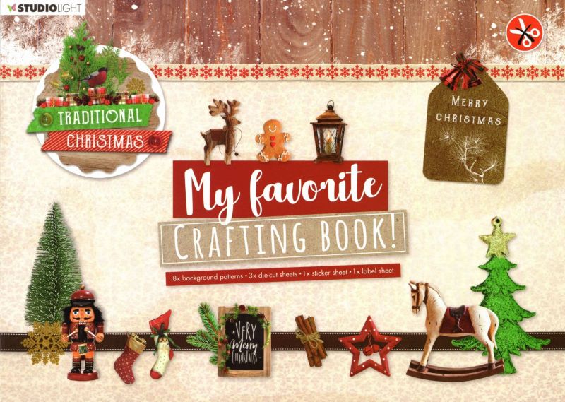 Traditional Christmas My Favorite Crafting Book Die Cut by Studio Light - No Cutting