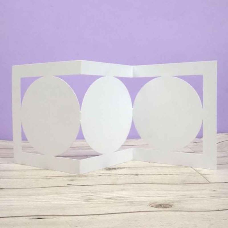 Trio Circle Panel Card Blank & Envelope (5 Pack) For Your Paper Crafting