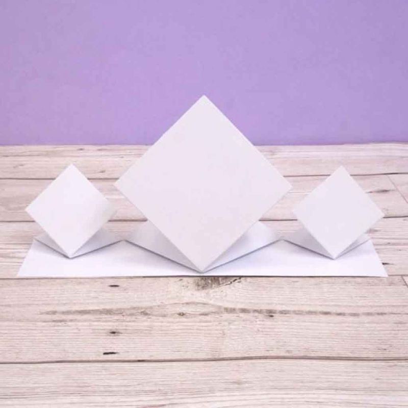 Triple Diamond Easel Card Blank & Envelope (5 Pack) For Your Paper Crafting