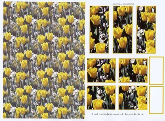 Tulips Tile Greeting Card Craft Sheet