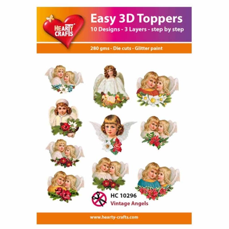 Vintage Angels Easy 3D  Craft Toppers for Paper Card Making