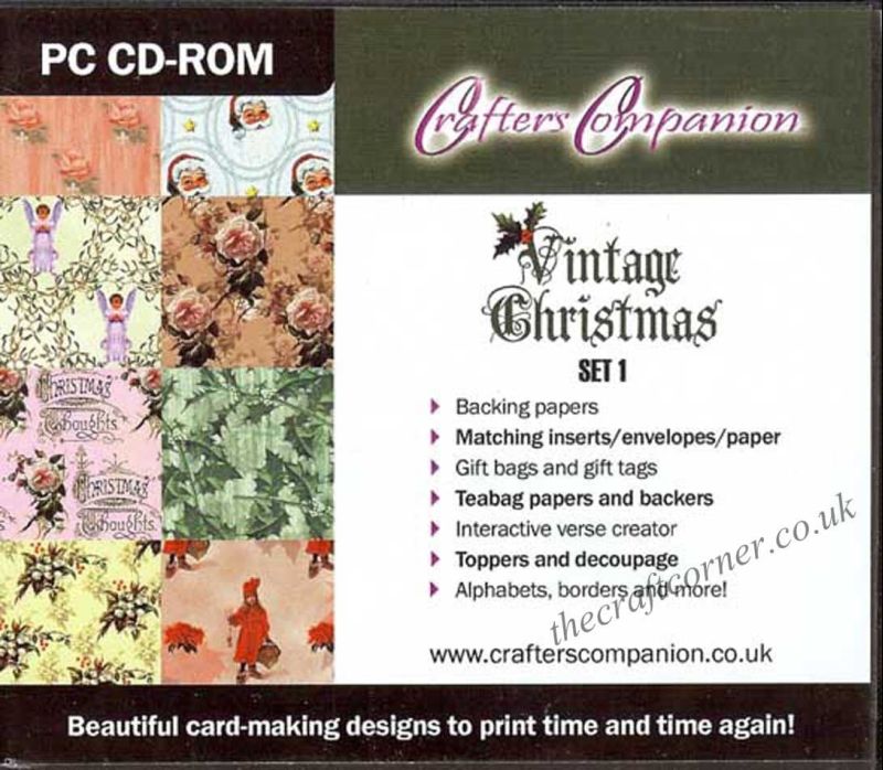 Vintage Christmas CD 1 Craft PC CD-ROM