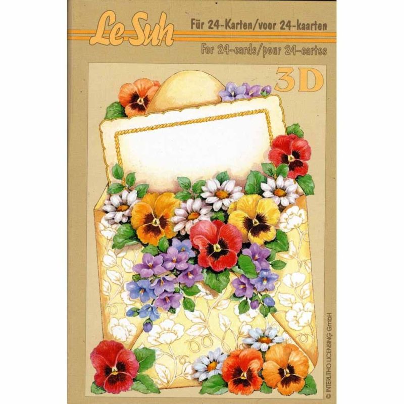 Violets Mini 3D Decoupage Paper Craft Book from Le Suh