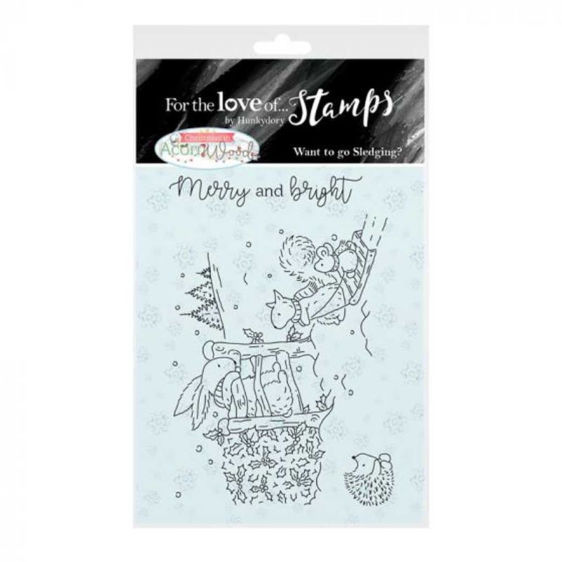 Want To Go Sledging? A6 Clear Unmounted Rubber Stamp For Crafting