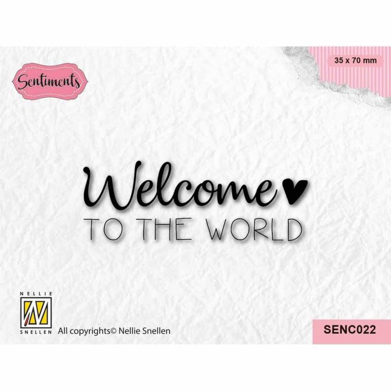 Welcome To The World Clear Unmounted Rubber Stamp for Paper Crafts